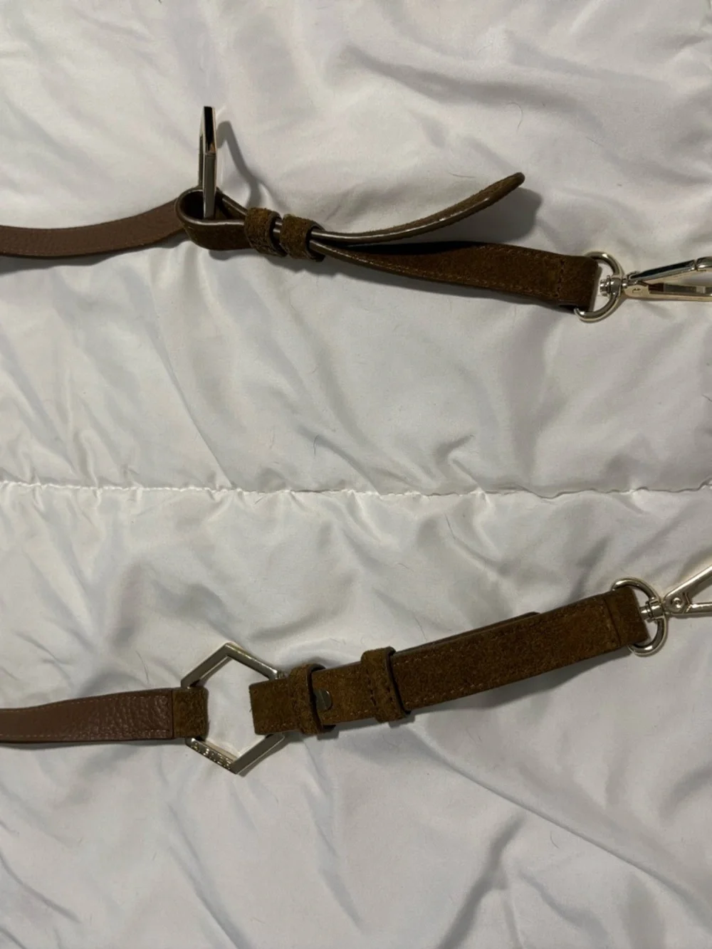 Etienne Aigner Brown Suede Shoulder Bag with Gold Hardware - Picture 9 of 13